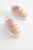 Pink Scallop Baby Trainers (0-24mths)