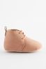Tan Brown Lace Up Baby Boots (0-24mths)