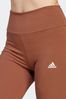 adidas Brown Sportswear Essentials High-waisted Logo Leggings