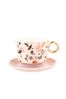 Eleanor Bowmer Pink Shell Cup & Saucer