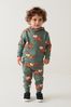 Green Tiger All Over Print Hoodie and Joggers Set (3mths-7yrs)