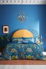 Matthew Williamson Blue Gardenia  Damask Cotton Duvet Cover and Pillowcase Set