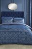 Catherine Lansfield Blue Art Deco Pearl Duvet Cover and Pillowcase Set