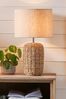 Pacific Natural Acer Woven Tall Table Lamp