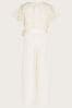 Monsoon Natural Deco Cape Sleeve Truth Jumpsuit