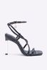 River island black sales barely there sandals