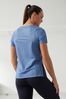 Blue JuzsportsShops Active Sports Mesh Short Sleeve Technical T-Shirt