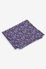 Navy Blue Ditsy Floral Slim Tie And Pocket Square Set