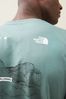 Diag-strip print zip-up hoodie Schwarz Foundation Back Graphic T-Shirt