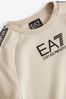 Emporio Armani EA7 Boys Stone Taped Sleeve Crew Neck Sweatshirt