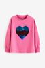 Pink/Blue Sequin Heart Long Sleeve T-Shirt (3-16yrs)