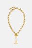 Jigsaw Gold Toned Textured Heritage Necklace