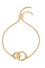 Caramel Jewellery London Gold Tone Sparkly Hoop Entwined Friendship Bracelet