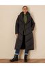 Monsoon Clara Black Longline Padded Recycled Polyester Maxi Coat