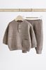 Mink Brown Waffle Knit Baby Jumper And Leggings Set (0mths-2yrs)