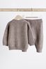 Mink Brown Waffle Knit Baby Jumper And Leggings Set (0mths-2yrs)