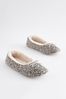 Grey Leopard Ballet Slippers