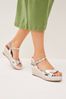 Silver Extra Wide Fit Forever Comfort® Open Toe Wedges