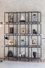 Libra Interiors Black Abington Tinted Glass Shelves Display Unit