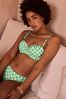 Mint Velvet Green Brazilian Ruched Side Bikini Briefs