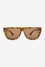 Tortoiseshell Brown two-tone pilot-frame sunglasses
