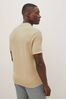 Neutral Textured Knitted Polo Shirt