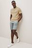 Neutral Textured Knitted Polo Shirt