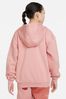 Nike Pink Oversized Club Fleece Zip Through Hoodie