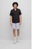 HUGO Signature Logo Print Short Sleeve Resort Shirt