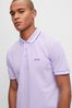 BOSS Lilac Purple/Purple Tipping Paddy Polo kawem Shirt