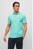 BOSS Turquoise/Turquoise Tipping Paddy Polo Shirt