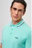 BOSS Turquoise/Turquoise Tipping Paddy Polo Shirt