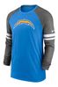 Nike Blue Fanatics Los Angeles Chargers Dri-FIT Cotton Long Sleeve Raglan T-Shirt