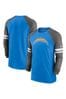 Nike Blue Fanatics Los Angeles Chargers Dri-FIT Cotton Long Sleeve Raglan T-Shirt