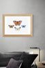 East End Prints White British Butterflies by Sisi and Seb Framed Print