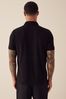 Black Vertical Textured Polo Shirt