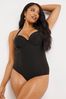 Simply Be Black Mix And Match Padded Underwired Plunge Swimsuit