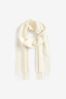 Barbour® Cream Lambswool Woven Scarf
