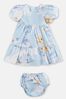 Angel & Rocket Blue Puff Sleeve Print Dress