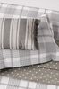 Helena Springfield Grey Classic Check Duvet Cover and Pillowcase Set