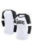 Nike White Fanatics Womens Las Vegas Raiders Nike Slub 3Q Raglan T-Shirt
