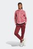 adidas mit Dark Pink Essentials 3 Stripe Tracksuit
