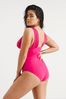 Simply Be Longer Length Pink Magisculpt Lose Up To An Inch Swimsuit