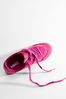 Mango Pink Monocoloured Leather Sneakers