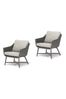 Kettler Grey Lamode Garden Lounge Armchair Pair with Cushions