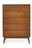 Julian Bowen Ash Lowry 5 Drawer Chest