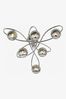 Dar Lighting Chrome Lysandra 6 Light Semi-Flush Ceiling Light