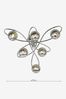 Dar Lighting Chrome Lysandra 6 Light Semi-Flush Ceiling Light