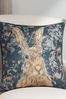 Evans Lichfield Navy Avebury Hare Piped Cushion