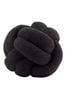 Furn Black Boucle Knot Filled Cushion